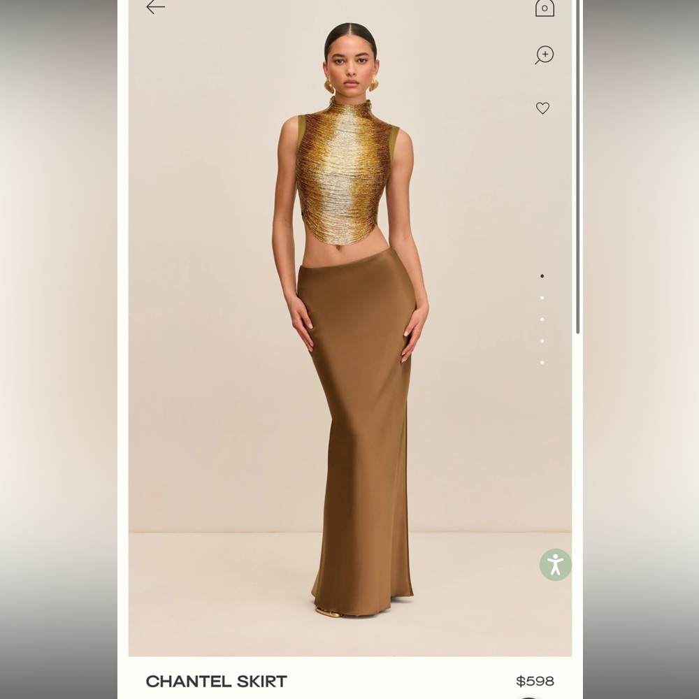 CULT GAIA Chantel Maxi Skirt in bronze / NWT - Picture 1 of 7